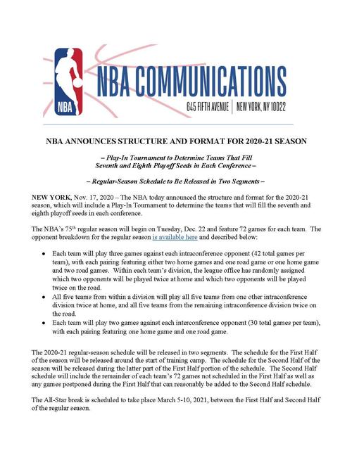 NBA官方宣布新规则